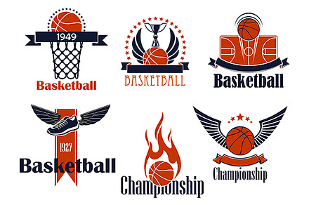Basketball sport game icons, a Background Graphic by Vector Tradition