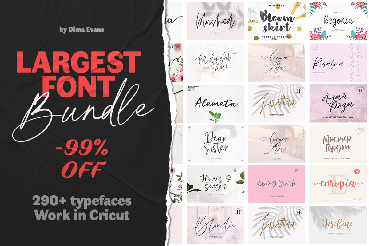 SALE - FONT BUNDLE -99% OFF
