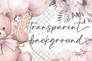 Teddy Bear Watercolor clipart, an Animal Illustration by BigCakeBee (Thumbnail 2 of 4)