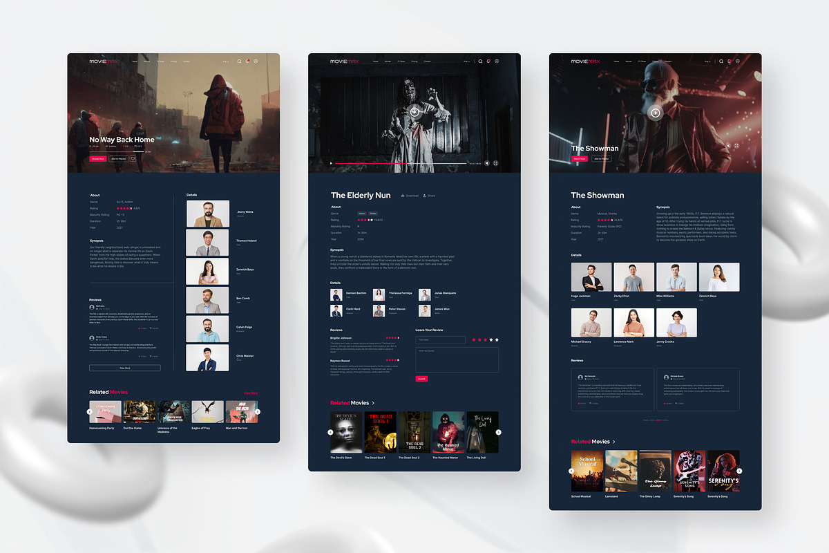 Movies & TV Shows Streaming Website, an UI Kit Template by peterdraw (Photo 6 of 9)