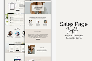 Sales Page Canva Template