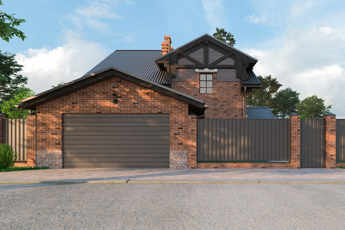 A Chalet house with a garage, an Architecture 3D Model by profdesign (Photo 4 of 21)