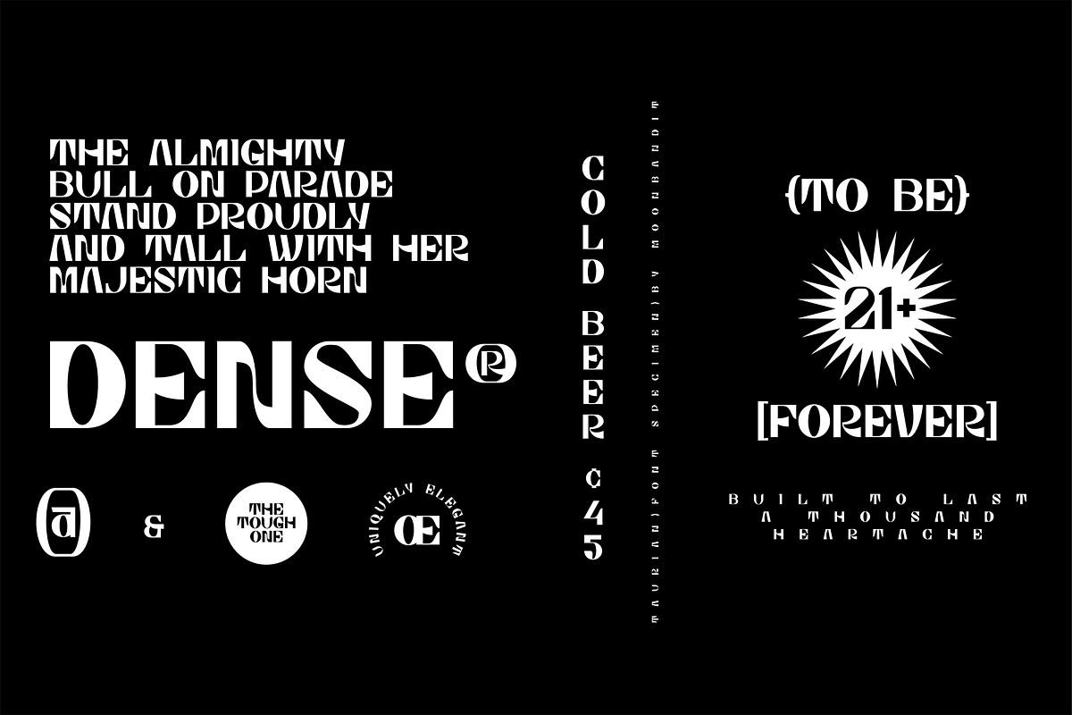 Taurian, bold & elegant display font, a Font by MoonBandit (Photo 5 of 9)