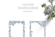 Vintage Line Art Flowers clipart, a Decorative Illustration by BlumenSoul (Thumbnail 5 of 10)