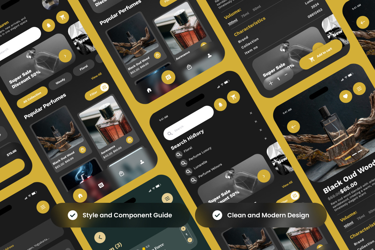 Veloura - Luxury Fragrance Store App, an App Template by productype1 (Photo 3 of 5)