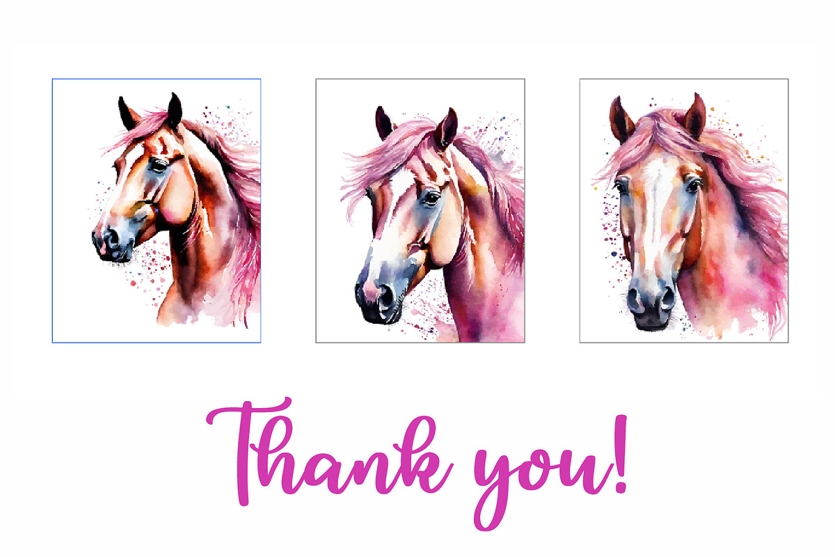 Horse with Flowers, an Animal Illustration by Michiru13 (Photo 3 of 3)
