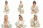 Whimsical Spring Girl Clipart, an Illustration by Black Bird Studio (Thumbnail 2 of 5)