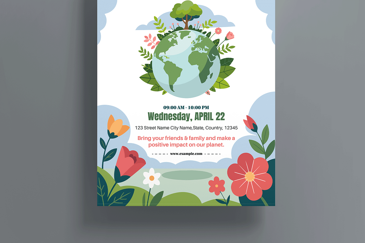 World Earth Day Flyer Template, a Flyer Template by MightyDesign (Photo 3 of 8)