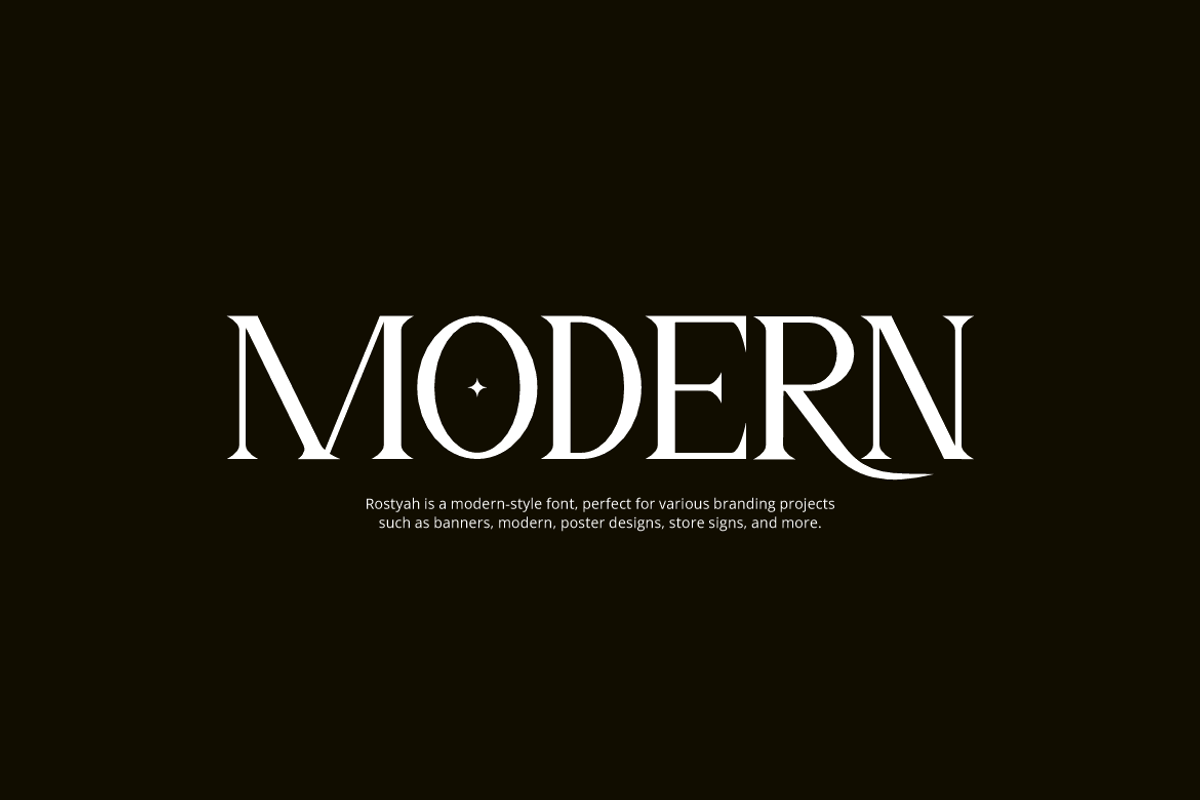 Rostyah - Elegant Serif Font, a Serif Font by Iqsiart Studio (Photo 3 of 8)