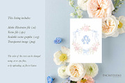 Roses & Bow Wedding Crest, an Object Graphic by Encre Studio (Thumbnail 2 of 4)