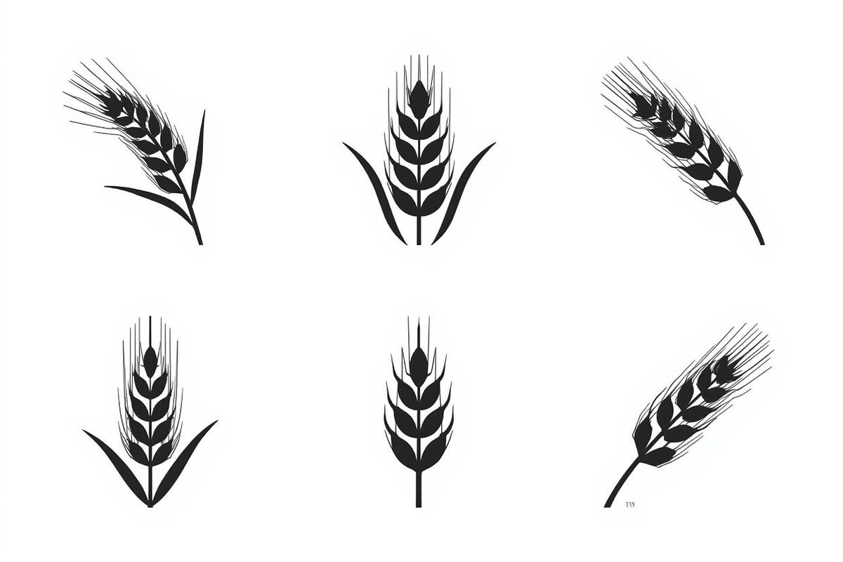 Rustic Wheat Silhouette Design, an Illustration by hafijul (Photo 5 of 9)