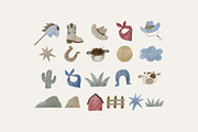 Western Watercolor Nursery Clipart, a Decorative Illustration by Cute And Wild (Thumbnail 2 of 6)