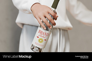 Wine Label Mockup, a Product Mockup by graphicook
