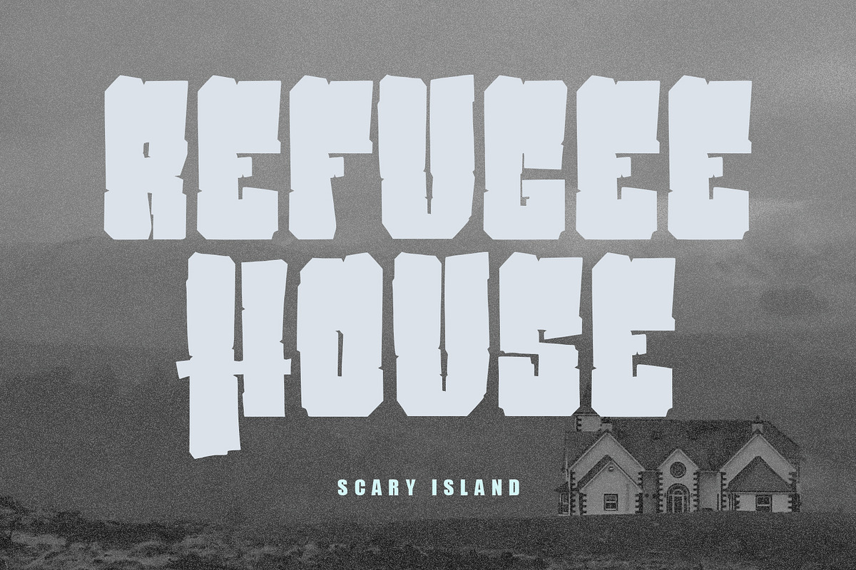 Stone Skin Horror Grunge Font, a Handwritten Font by Maulana Creative (Photo 3 of 7)