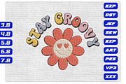 Retro Stay Groovy Smiley Flower, a Decorative Illustration by Purpose Ekbal (Thumbnail 1 of 3)