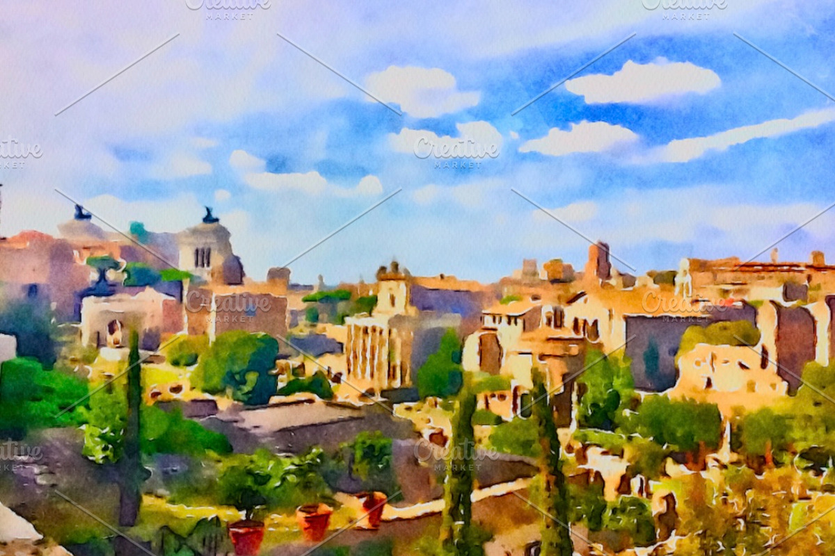 Palatine Hill, Rome, Italy Painting, an Architecture Photo by Wild Wanderer Photography (Photo 1 of 2)