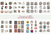 220 Aesthetic bookish illustration, an Education Illustration by Sofia's Fashion (Thumbnail 3 of 4)