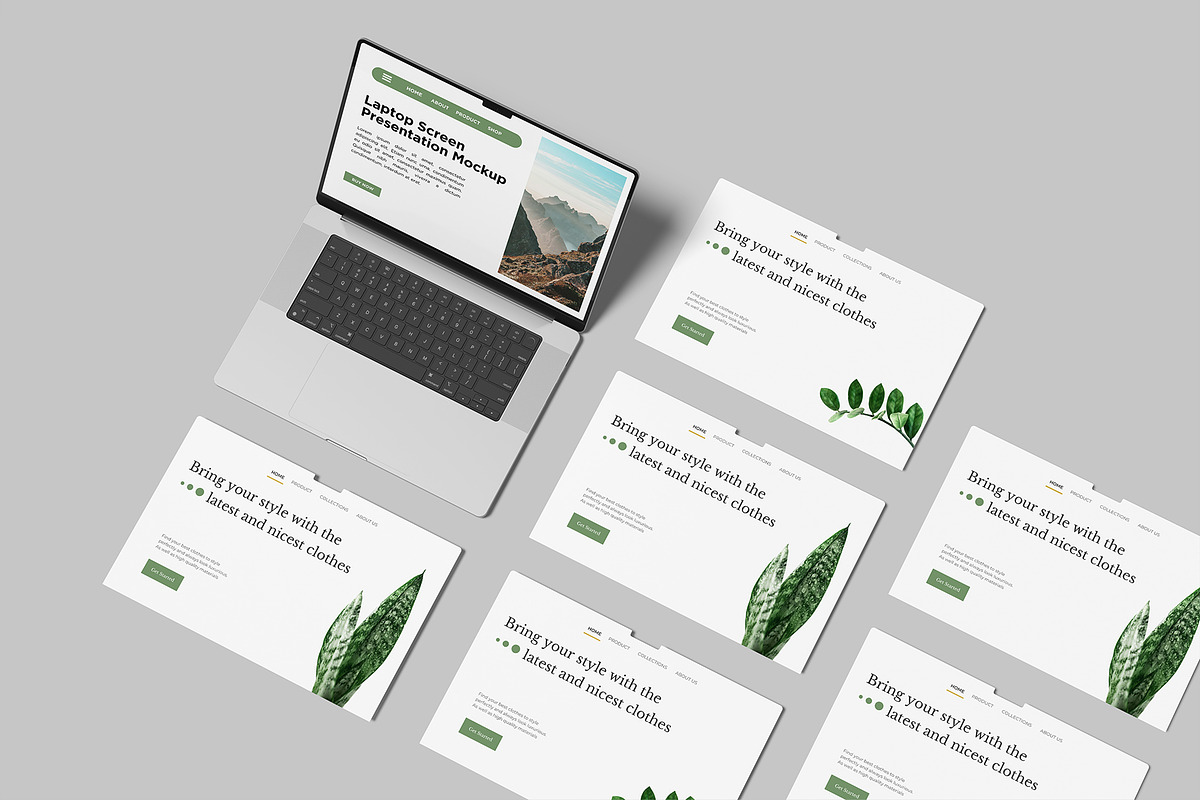 Laptop Screen Presentation Mockup, a Mac Mockup by rizalamora (Photo 4 of 11)