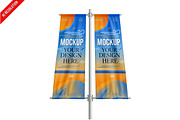 Vertical Street Flag Banners PSD, an Advertising Mockup by Bruno's Shop (Thumbnail 1 of 3)