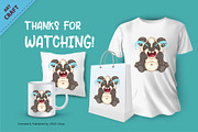 Cartoon Crying Panda. Tshirt., an Animal Illustration by KENO Mascots (Thumbnail 3 of 3)