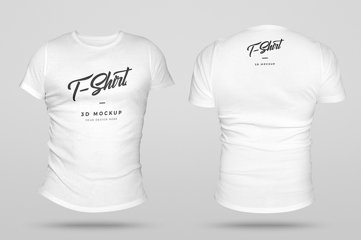 3D T-Shirt Mockup, a Print Template by Medialoot