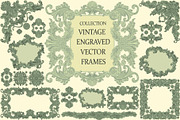 Collection vintage engraved frames., a Decorative Illustration by Vector Engraving (Thumbnail 1 of 31)