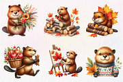 Watercolor Autumn Cute Beaver, an Illustration by CreationArt (Thumbnail 9 of 9)
