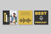 Podcast Social Media Post, an UI Kit Template by CreativeShaper (Thumbnail 3 of 3)