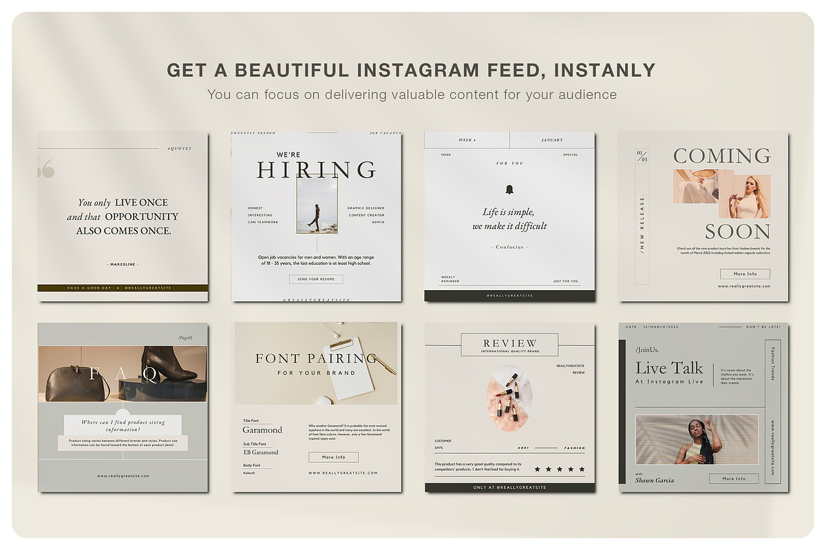 LAPER Social Media Kit | CANVA, a Social Media Template by BlancaLab Studio (Photo 4 of 9)