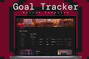 Goal Tracker Notion Template, a Templates & Theme by KristinaK3 (Thumbnail 1 of 2)