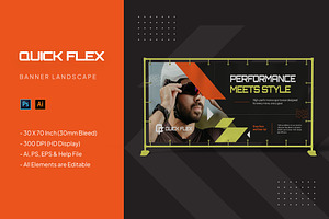 Quick Flex - Banner Landscape, a Print Template by StreaksideStd
