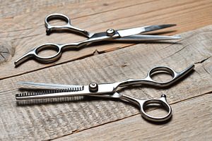 Vintage hairdressing scissors