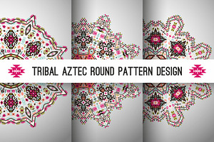 Decorative Round Aztec Pattern