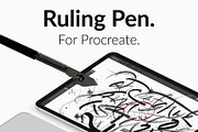 Ruling Pen for Procreate!, a Brush Add-On by Calligraphy DK (Thumbnail 1 of 11)