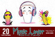 Music Lover T-shirt Design Bundle, a Graphic by Sofia's Fashion (Thumbnail 1 of 3)