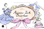 Maison Ink Procreate Brushes, a Brush Add-On by Spasibenko Art (Thumbnail 1 of 7)