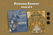 Modern Flat Ramadan Card Pack, a Social Media Template by Aban's World (Thumbnail 2 of 6)