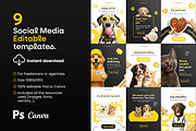 Social Media – PetShop (Psd+Canva), a Social Media Template by Nina Shaw (Thumbnail 1 of 11)