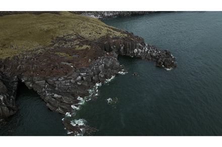 Beautiful stone cliff and green, a Nature Photo by Media Whale Stock