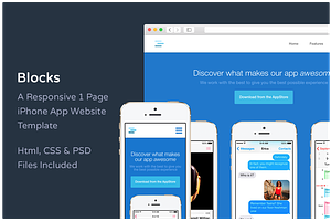 Blocks - IPhone App Website Template