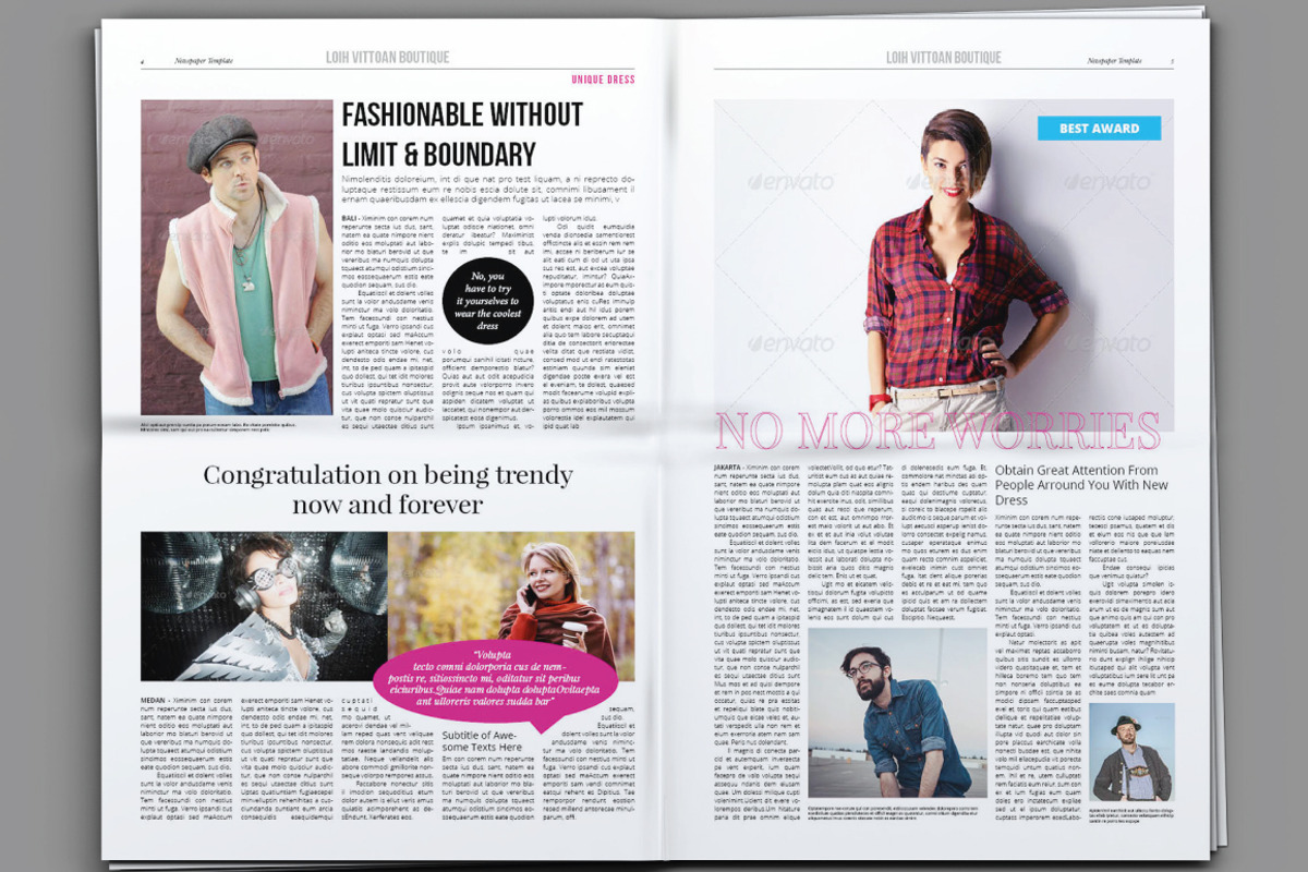 Amazing Newspaper Template, a Magazine Template by GreenDesign (Photo 2 of 7)