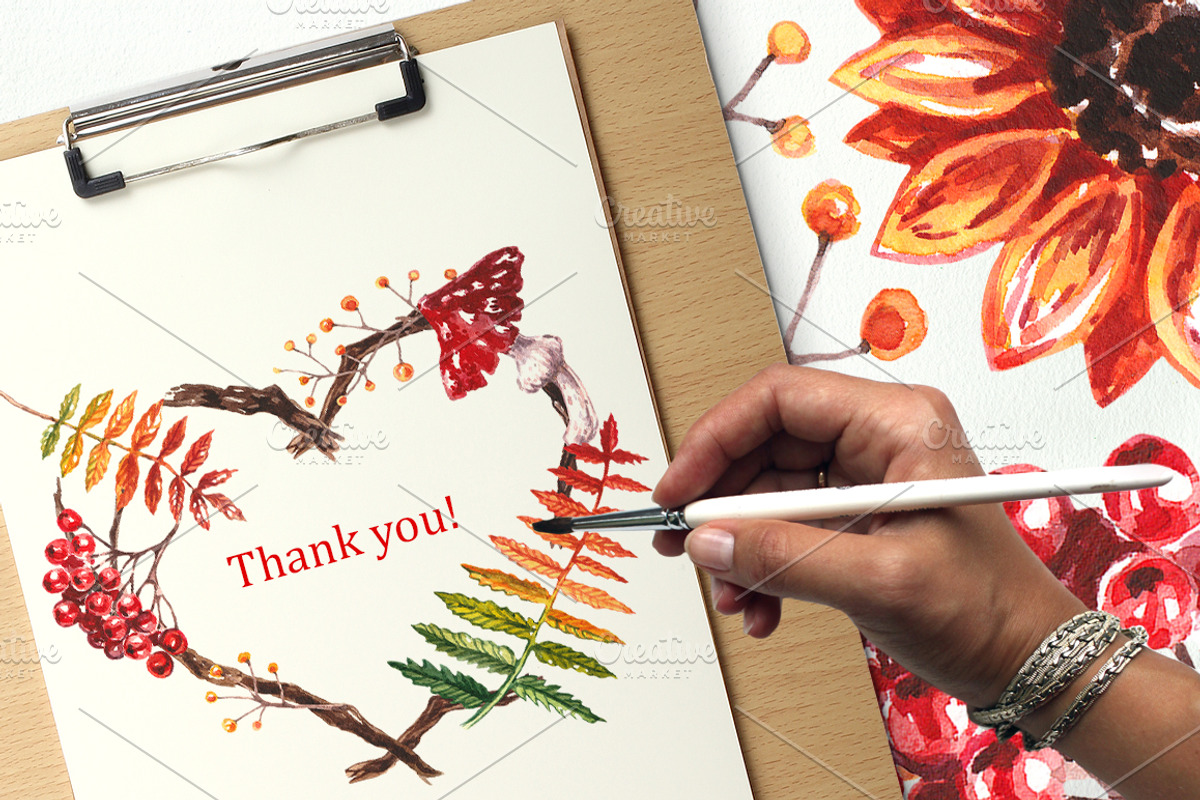 Watercolor Collection Fall Forest, an Illustration by AnnieDove (Photo 8 of 8)