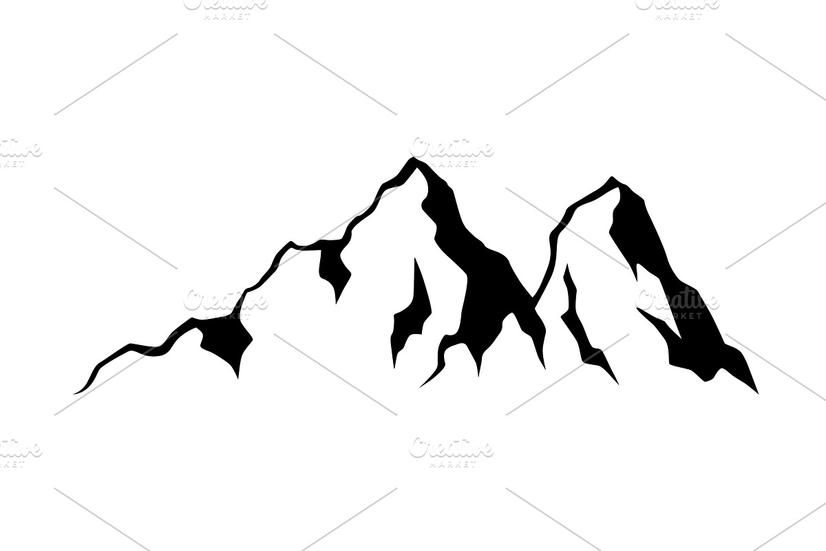 Black mountain, hill and rock, a Sport Illustration by Things for designers