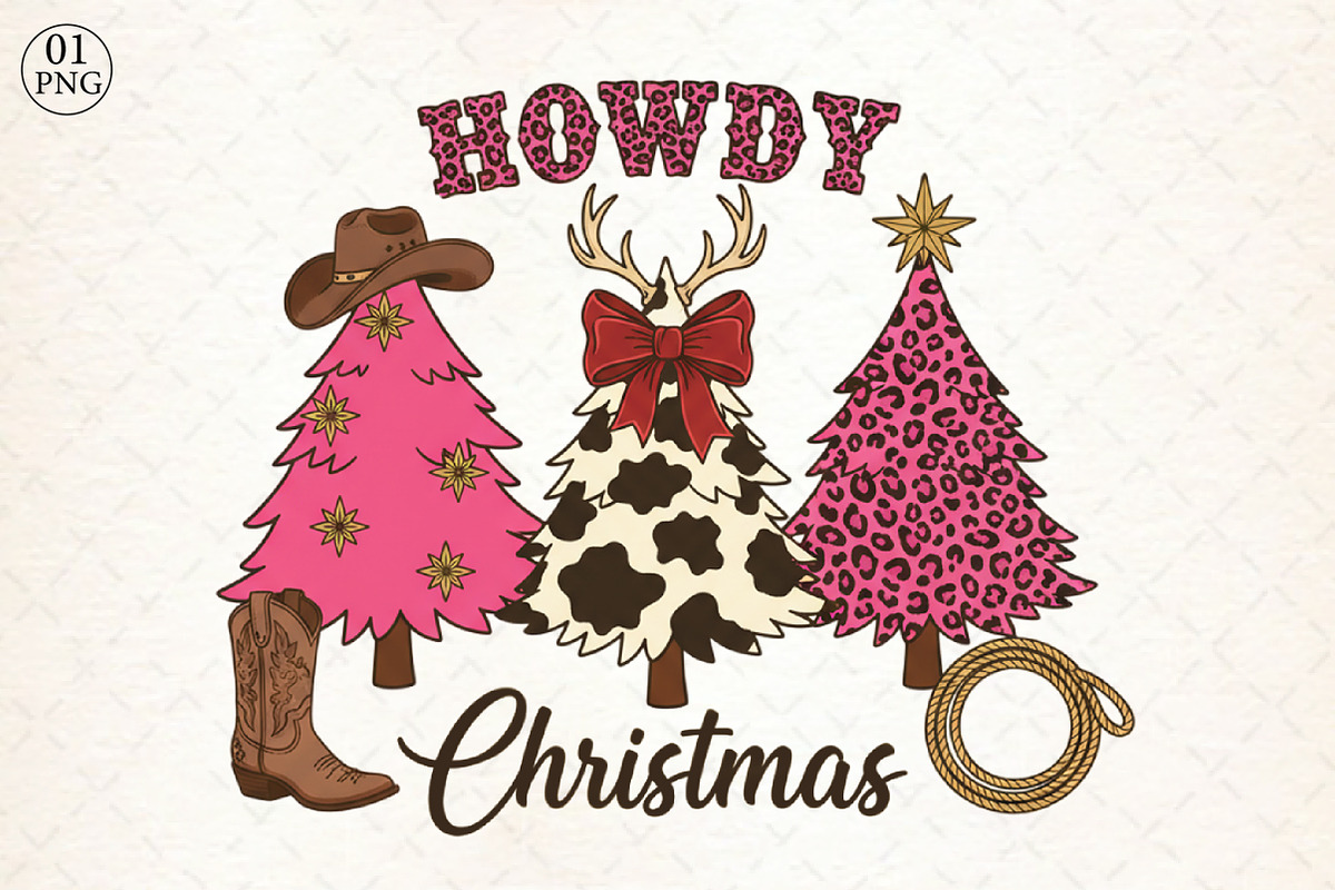 Howdy Christmas Png Design, an Illustration by Libby Wishes (Photo 1 of 6)