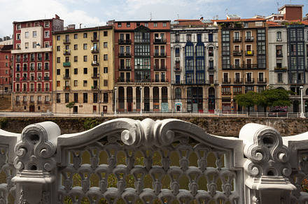 Ancient balustrade on the Nervion river, Bilbao, an Architecture Photo by Bepslabor