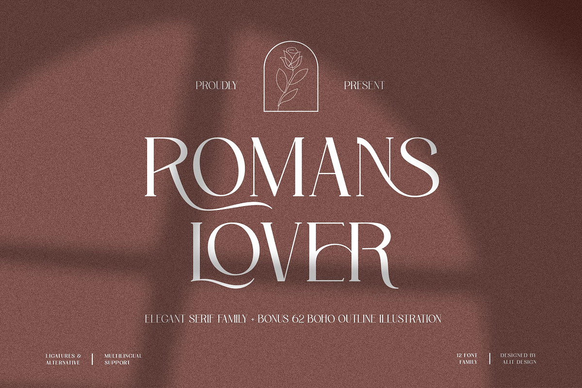 Roman Lover, a Serif Font by alit design (Photo 1 of 19)