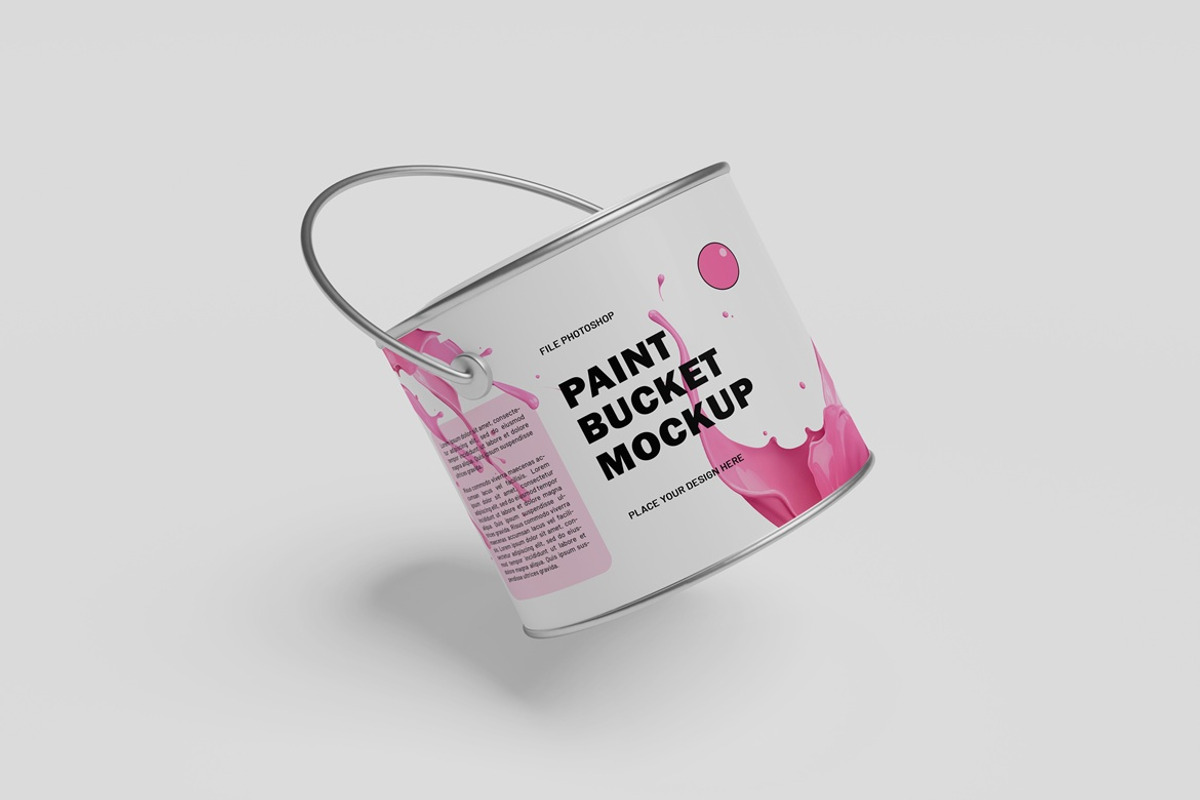 Bucket Paint Mockup, a Cups & Container Mockup by Pexelyou (Photo 6 of 6)
