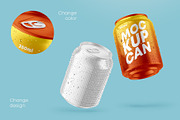 250ml 6 Small Metallic Can Mockups, a Product Mockup by Graphic Bird (Thumbnail 2 of 9)