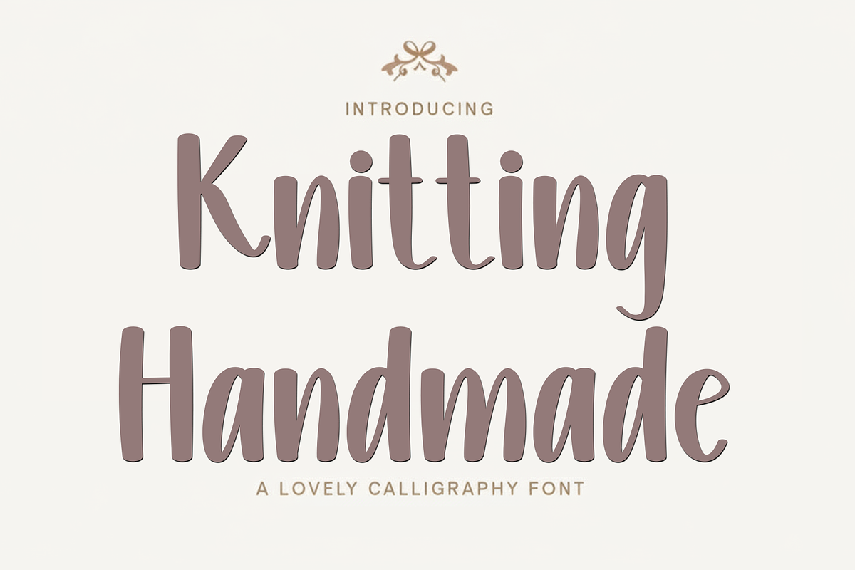 Knitting Handmade, a Handwritten Font by InermediaSTUDIO (Photo 1 of 9)