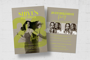Birthday Party Flyer Template, a Flyer Template by BrandPacks
